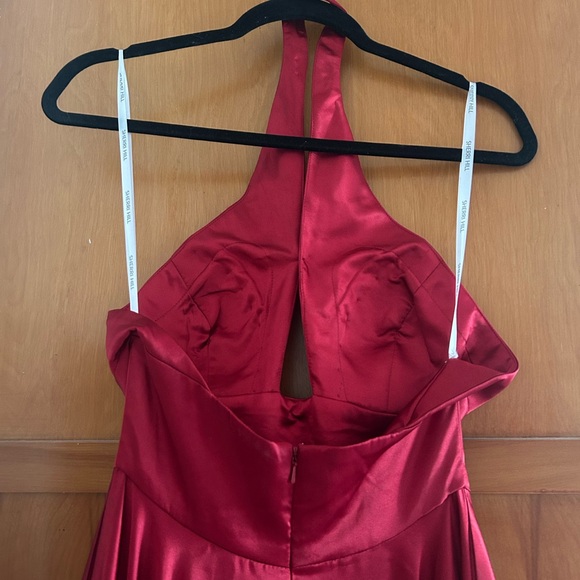 Sherri Hill Wine Red Dress - Picture 2 of 6